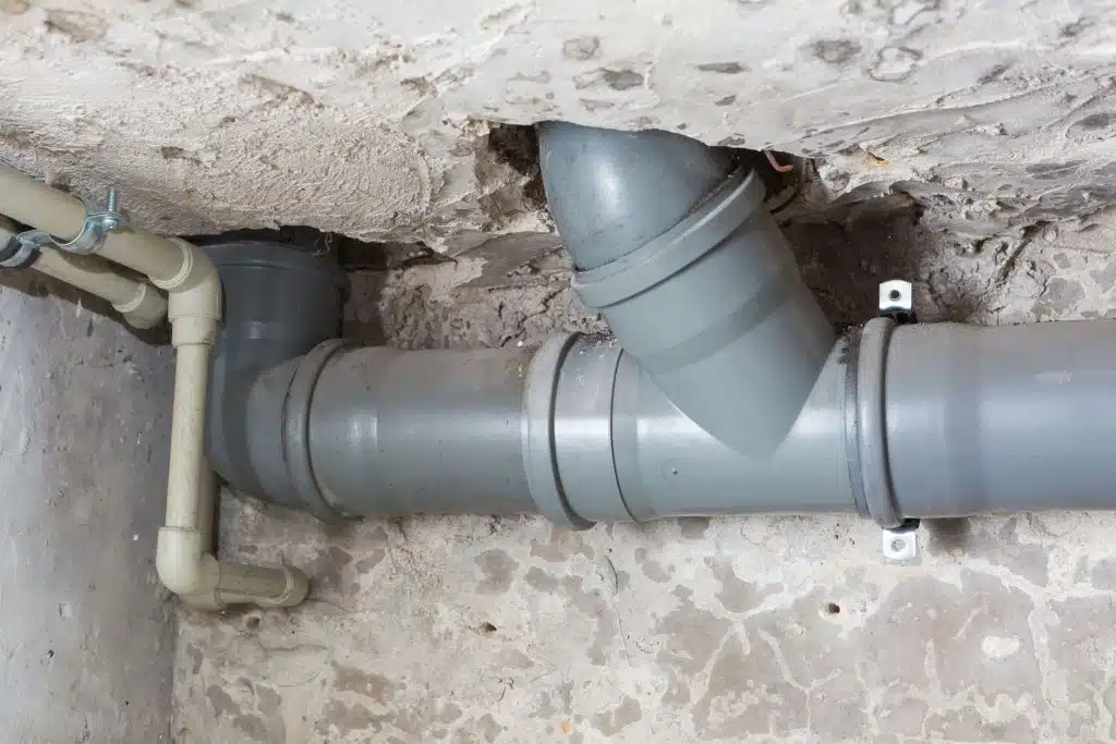 tout à l'égout, Tuyau menant les eaux grises d'une maison vers les égouts