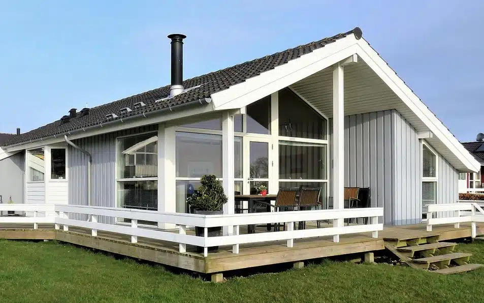 nettoyage terrasse, maison en bois terrasse