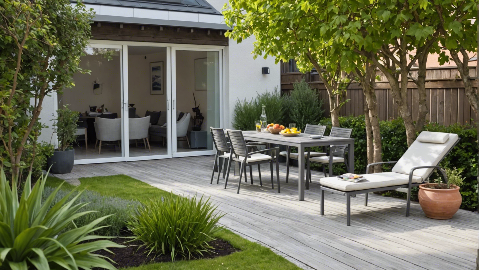 découvrez nos conseils pour aménager un jardin devant votre maison avec une magnifique terrasse. des idées d'aménagement, de décoration et d'agencement pour créer un espace extérieur convivial et esthétique.