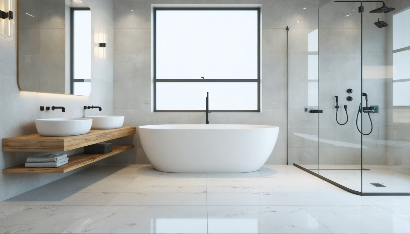 découvrez la transformation spectaculaire de la salle de bain de maripier morin ! plongez dans le résultat époustouflant de cette rénovation, où élégance et modernité s'entremêlent pour offrir un espace à couper le souffle.