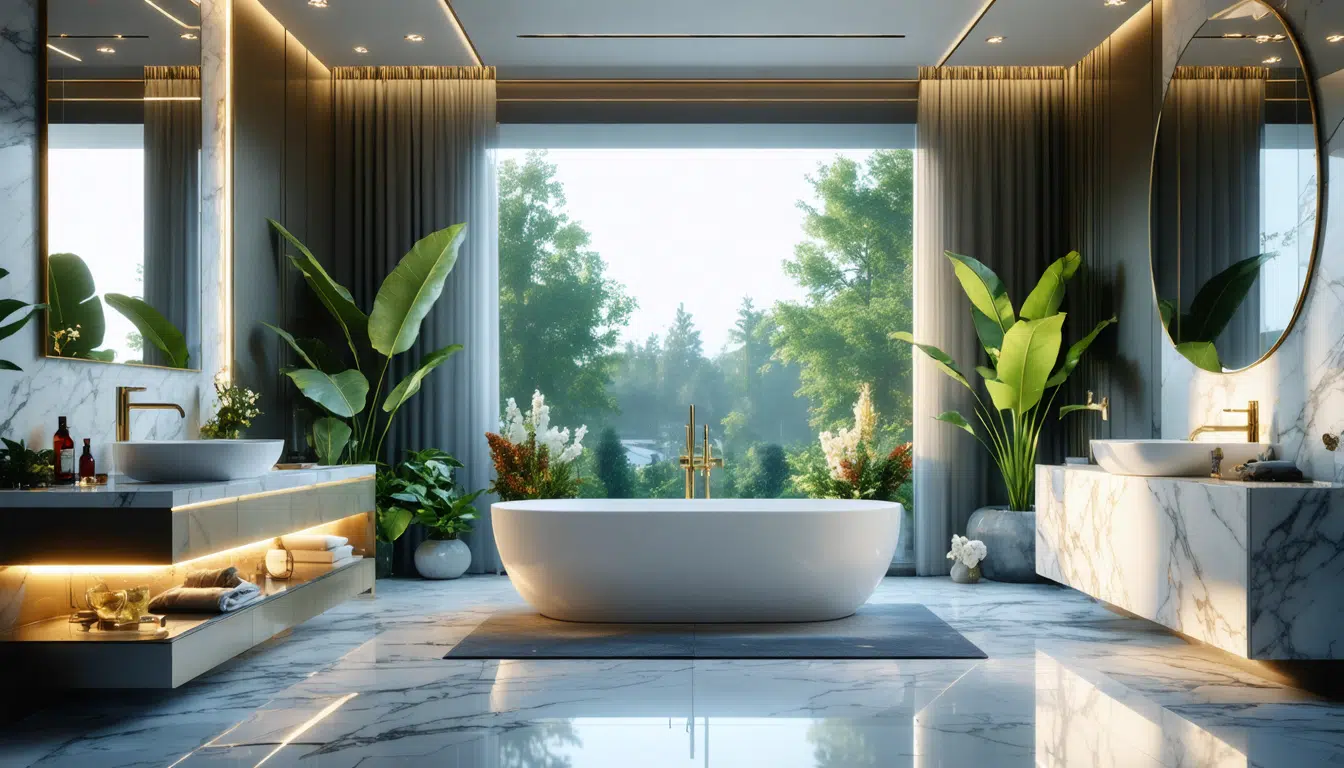 découvrez la transformation impressionnante de la salle de bain de maripier morin ! plongez dans les détails de cette rénovation à couper le souffle qui réinvente l'espace avec élégance et style.