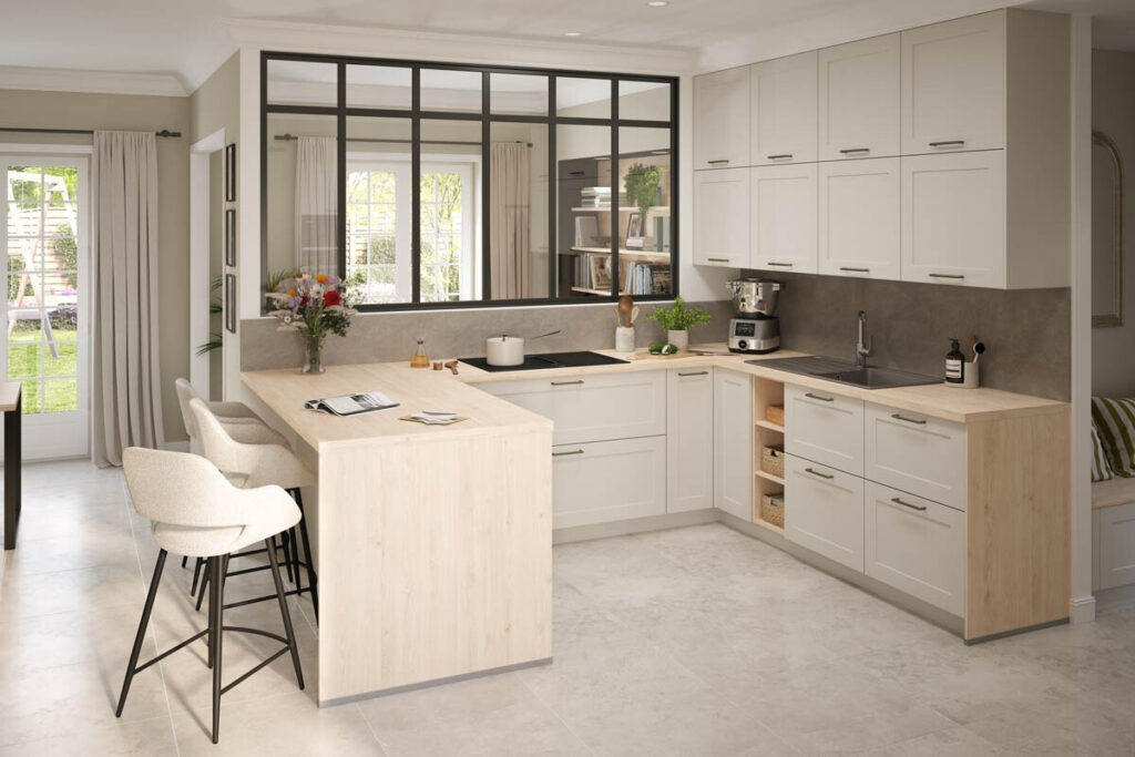 Une cuisine sur mesure lumineux et convivial
