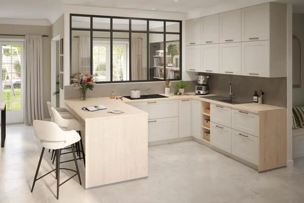 Une cuisine sur mesure lumineux et convivial