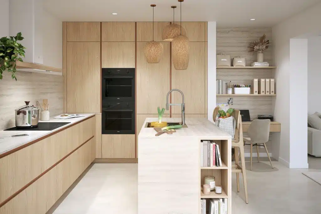 Une cuisine sur mesure minimaliste, mais très fonctionnel