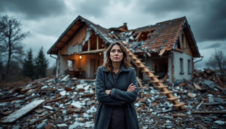 un sinistre majeur a ravagé une maison en rénovation à neuville, entraînant la destruction de la salle de bains, de la cuisine et de l'escalier du propriétaire. découvrez les détails de cette tragédie et les photos des dégâts.