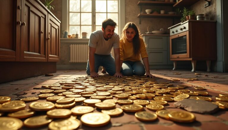 découvrez comment une simple amélioration du sol de leur cuisine les conduit à une incroyable découverte : 1000 pièces d'or anciennes datant de 400 ans. une aventure fascinante entre rénovation et trésor inattendu !