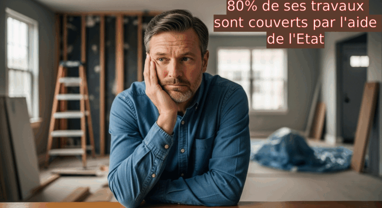 Un homme inquiet face à la fin proche de l'aide de l'Etat pour la rénovation