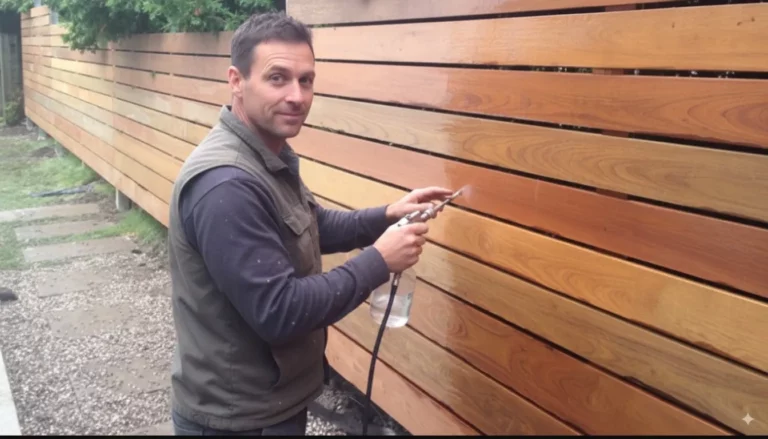 Traitement clôture bois