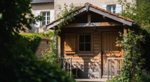 Cabane en bois à l'extérieur