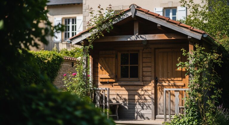Cabane en bois à l'extérieur