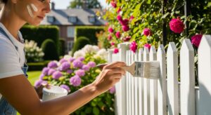 Une clôture bien peinte