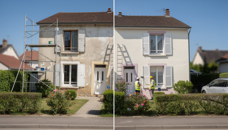 offrez un coup de frais à votre maison à lieusaint avec notre service de ravalement de façade dans le 77. améliorez l'esthétique et protégez durablement votre habitat.