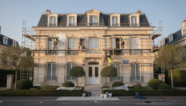 découvrez notre service de ravalement de façade à vaucresson, alliant expertise et esthétisme pour sublimer l'élégance extérieure de votre maison, reflet de votre exigence.