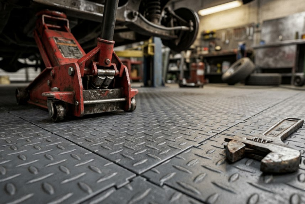 Le revêtement de sol modulaire assure la répartition des poids et encaisse les contraintes mécaniques extrêmes