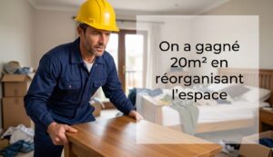 On a gagné 20m² en réorganisant l’espace