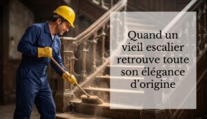 On a récupéré un vieil escalier au lieu d’en installer un neuf