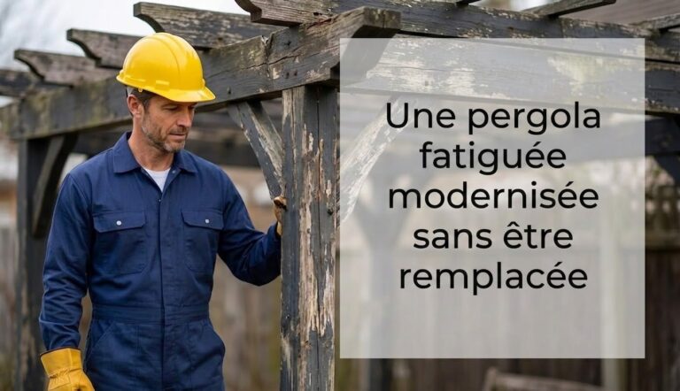 Une pergola fatiguée modernisée sans être remplacée