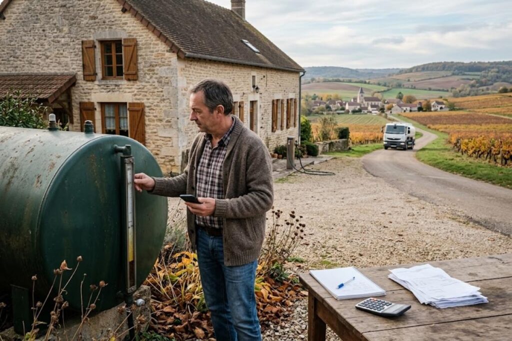 Vérification du niveau du fioul