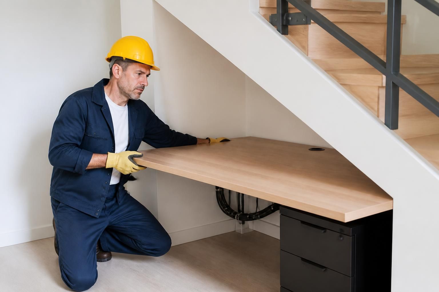 découvrez comment transformer un petit espace sous l'escalier en un bureau sur mesure, alliant fonctionnalité et style pour un coin de travail parfait chez vous.